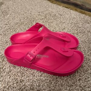 Birkenstock EVA Thong Sandals in Hot Pink